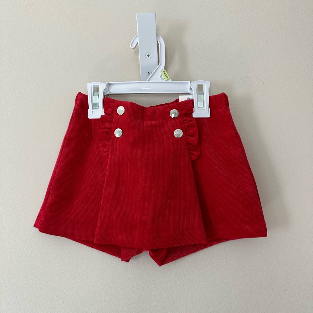 NWT Mayoral Red Kids Corduroy Shorts size 24m